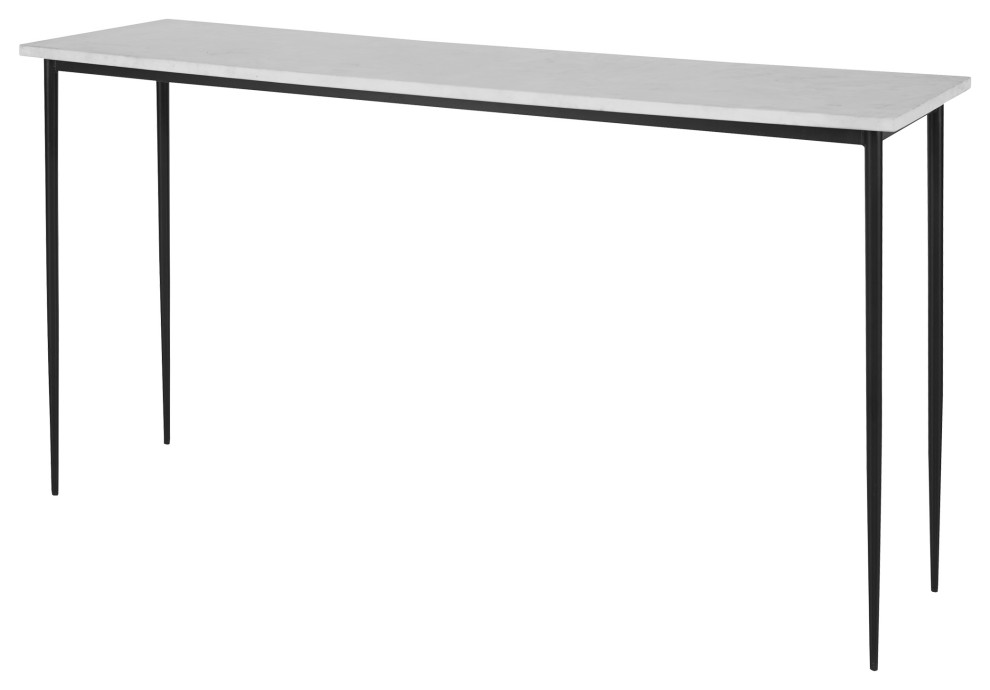 Uttermost Nightfall White Marble Console Table   Modern   Console Tables   by Zin Home  Houzz