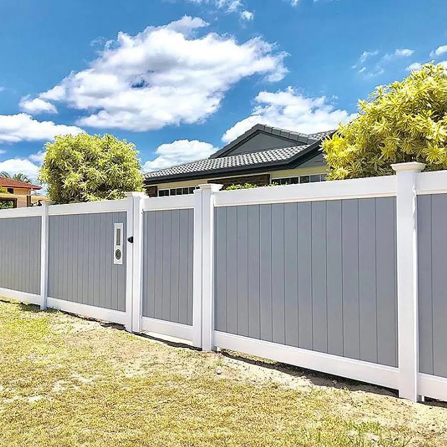 hot selling 6 ft x 8 ft gray hard vinyl fence panel kit Easily Assembled water proof pvc fence profile