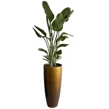 Wholesaler Handmade Gold Metal Planters for Garden Home Decorative Plant Flower  Luxury Floor Planter