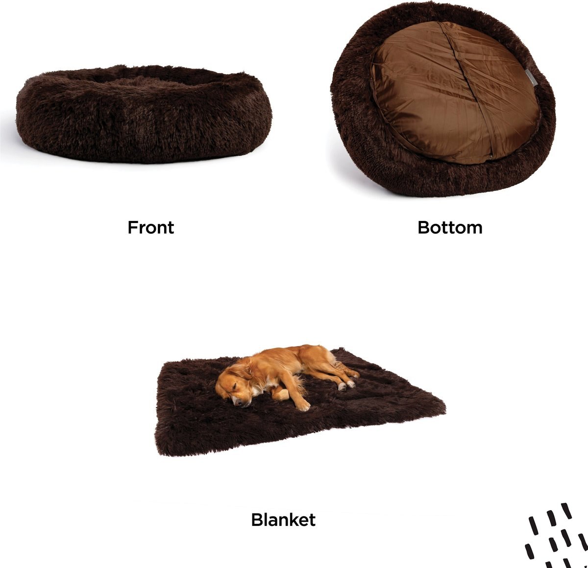 Best Friends by Sheri The Original Calming Donut Cat and Dog Bed and Throw Blanket