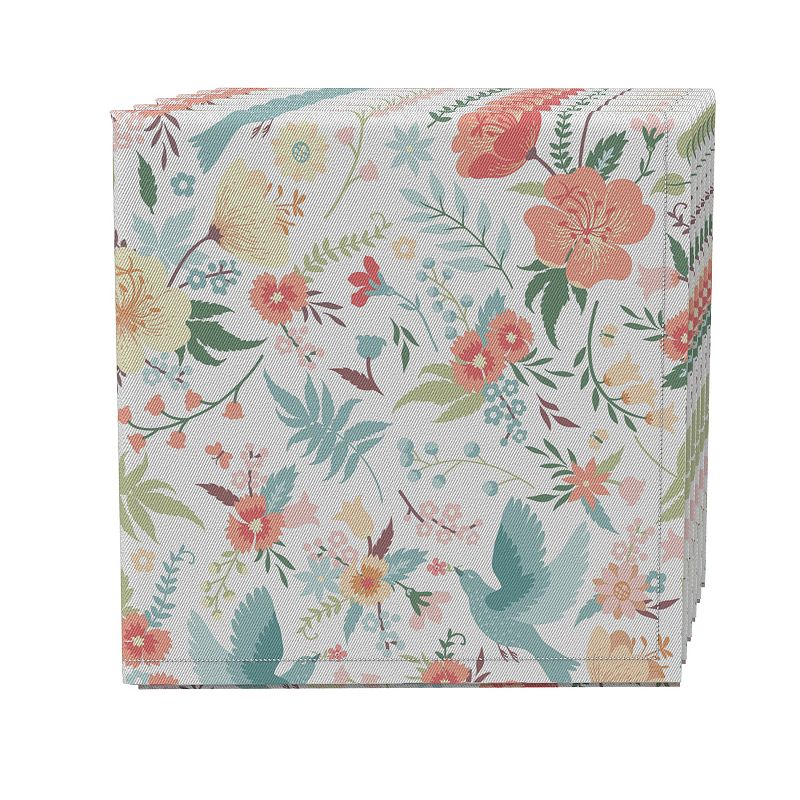 Napkin Set of 4， 100% Cotton， 20x20， Summer Style Floral