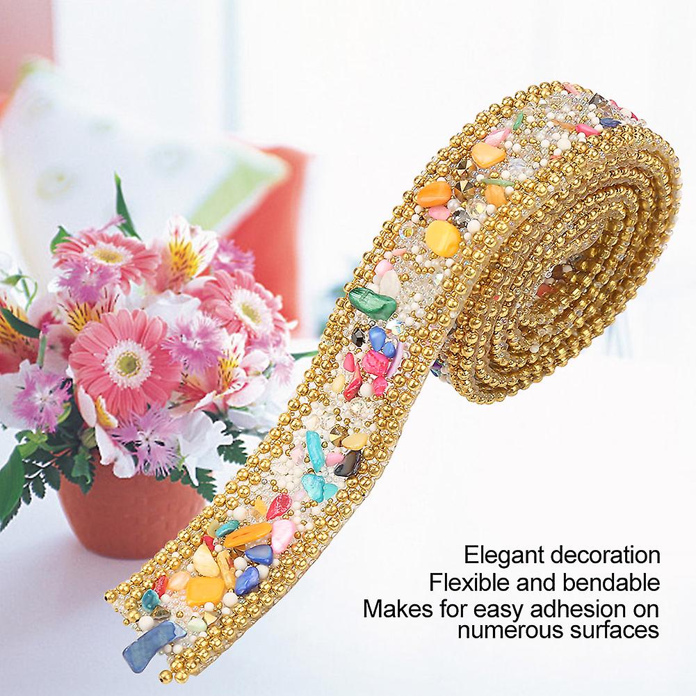 100*2cm Rhinestone Ribbon Sparkle Small Diamond Wrap Roll Decoration (#03)