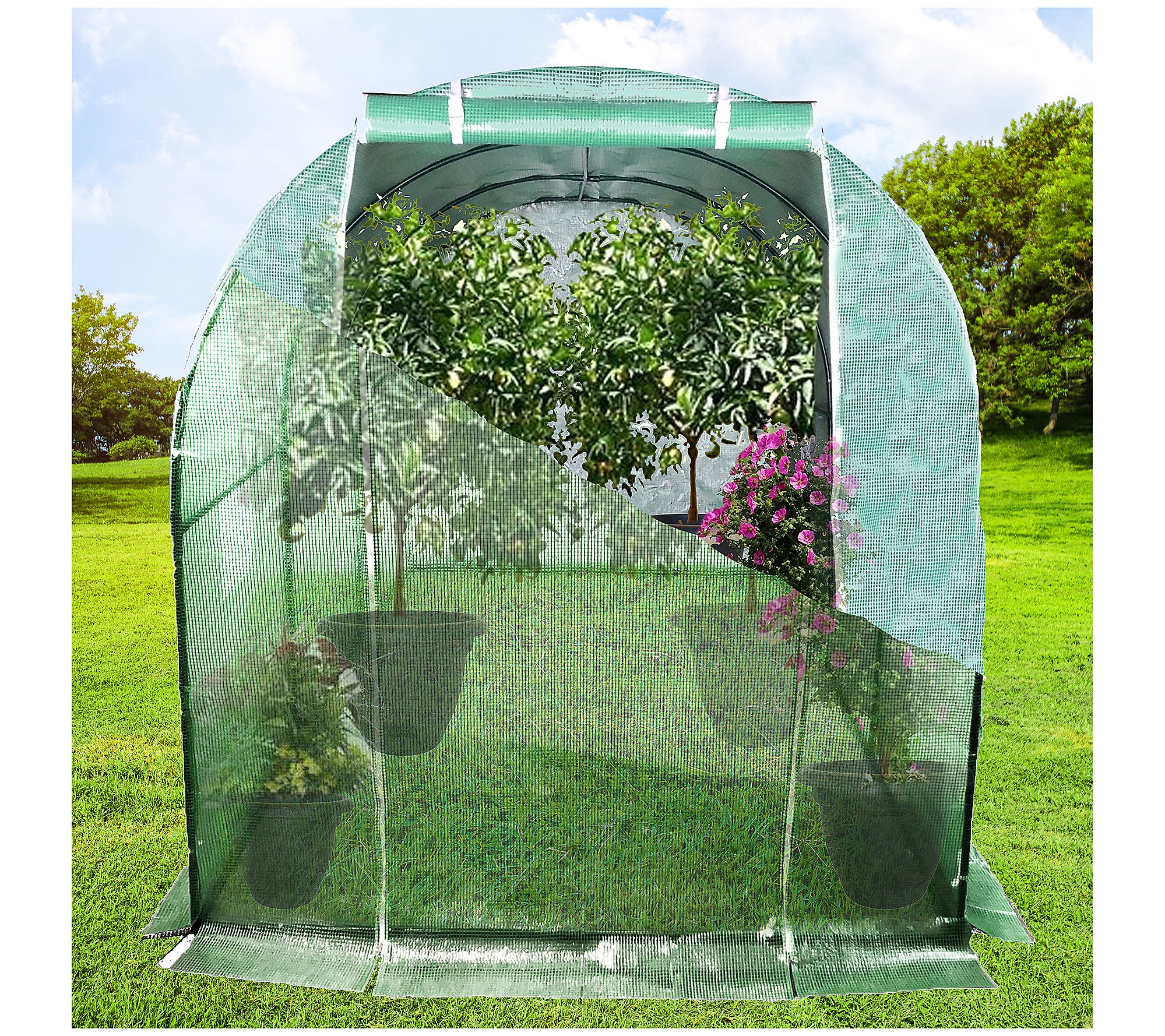 Backyard Expressions 118 x 79 Tunnel Greenhou se with Bag