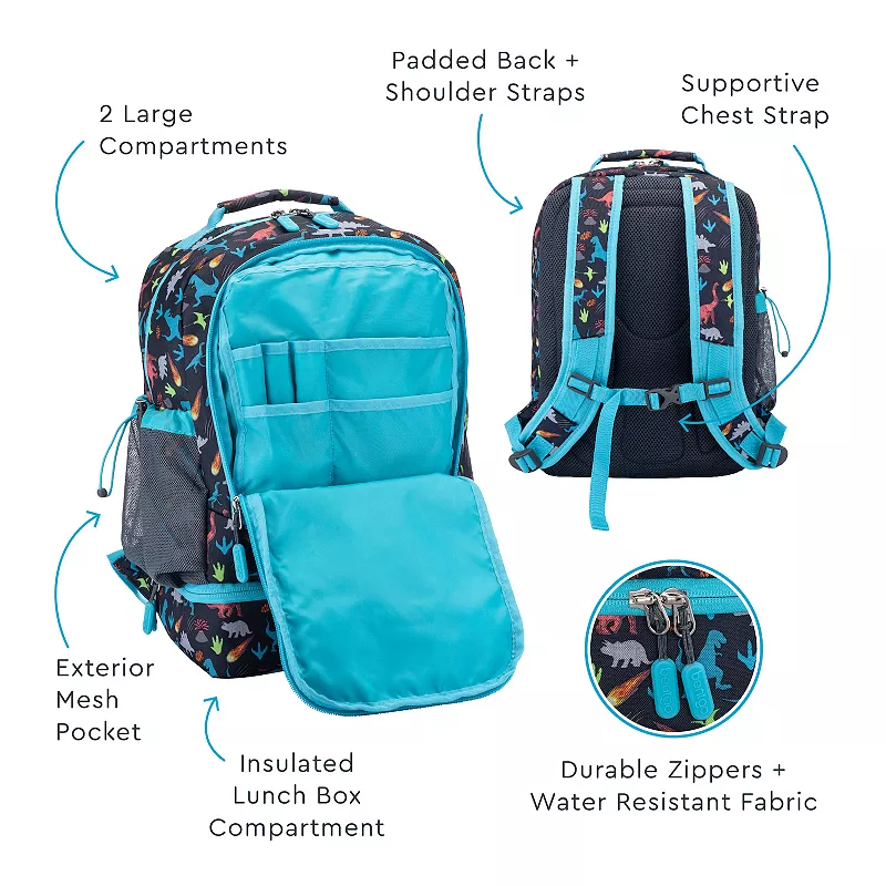 Bentgo Kids Prints 2-in-1 Backpack and Insulated Lunch Bag