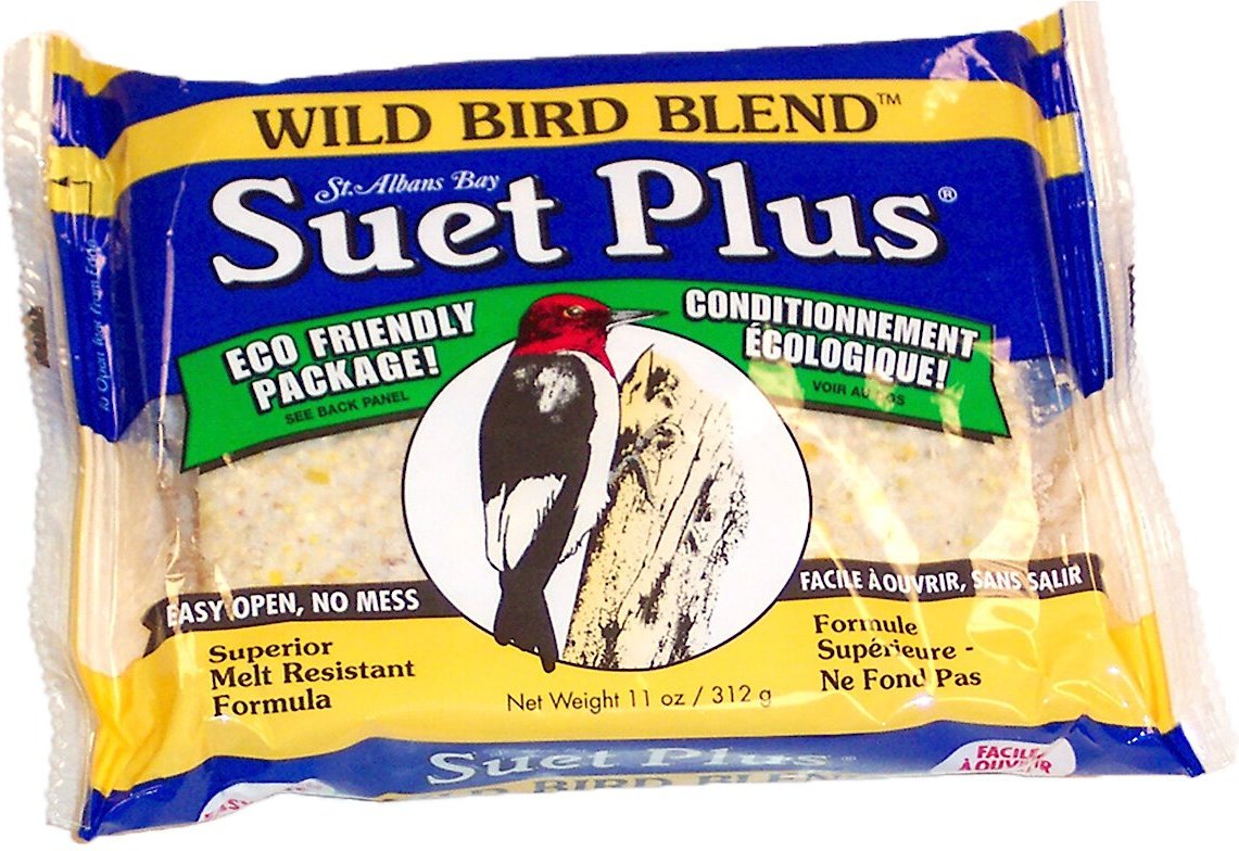 St. Albans Bay Suet Plus Wild Bird Blend Suet Wild Bird Food， case of 12