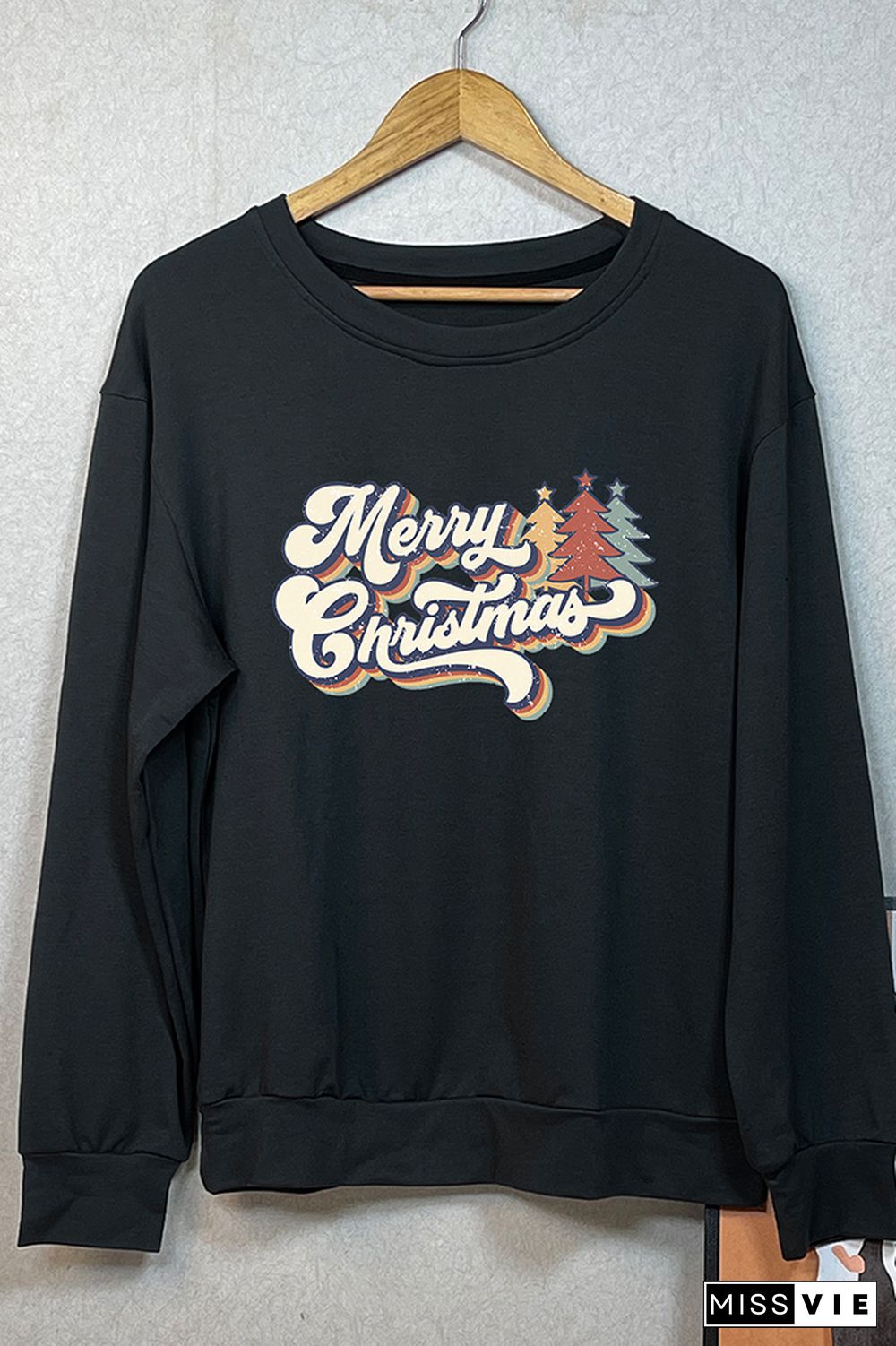 70s Style Merry Christmas Sweatshirt Wholesale