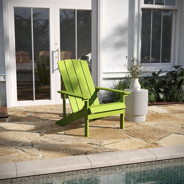 Outdoor AllWeather Poly Resin Wood Adirondack Chair