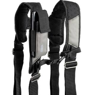 BUCKET BOSS 3-Bag Framer's Suspension Rig Work Tool Belt with Suspenders in Gray 55185