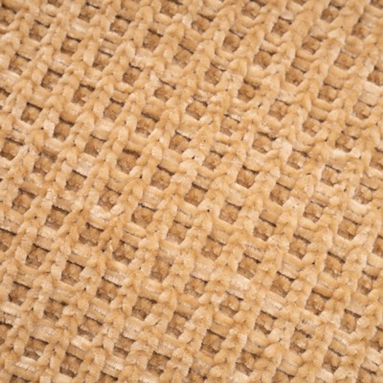 20x20 Oversize Chenille Shiny Waffle Knit Square Throw Pillow Tan - Evergrace