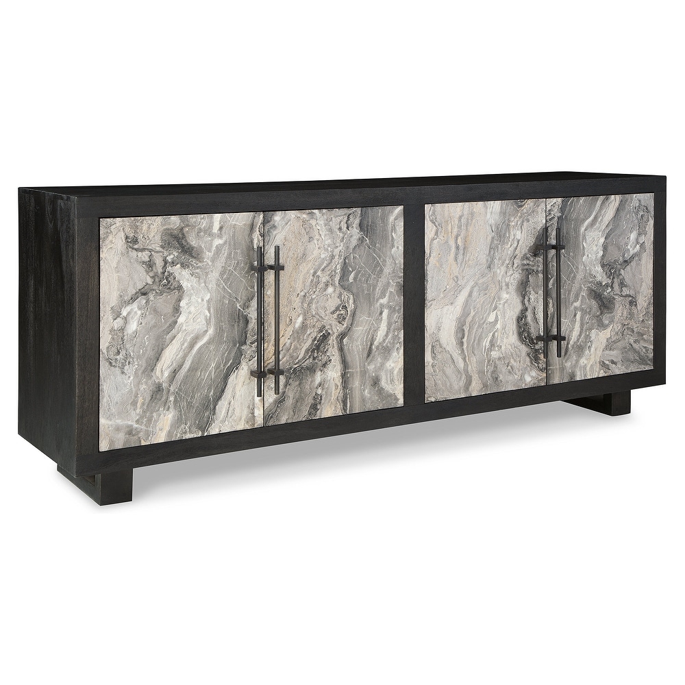 Signature Design by Ashley Lakenwood Black/Gray Accent Cabinet   71\