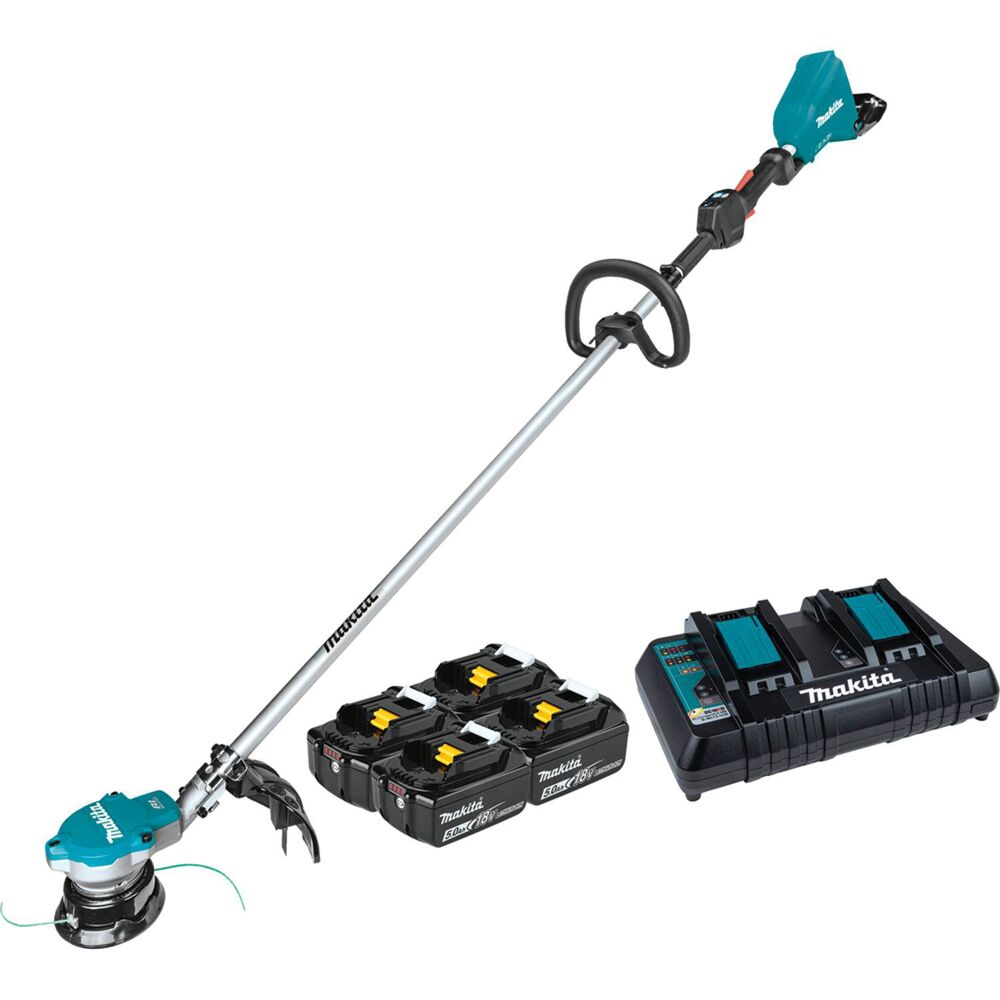 Makita XRU15PT1 36V (18V X2) LXT Brushless String Trimmer Kit with 4 Batteries (5.0Ah)