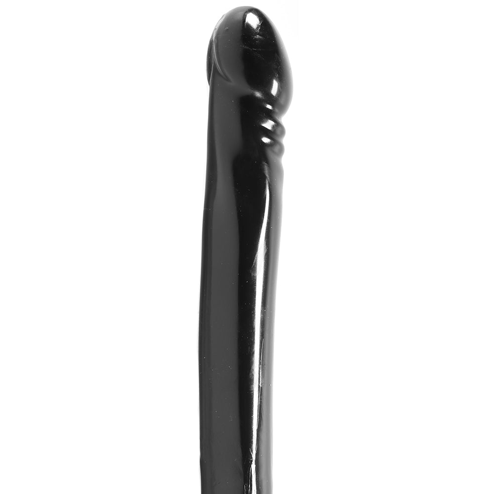 Smooth Double Header 18 Inch Dildo in Black