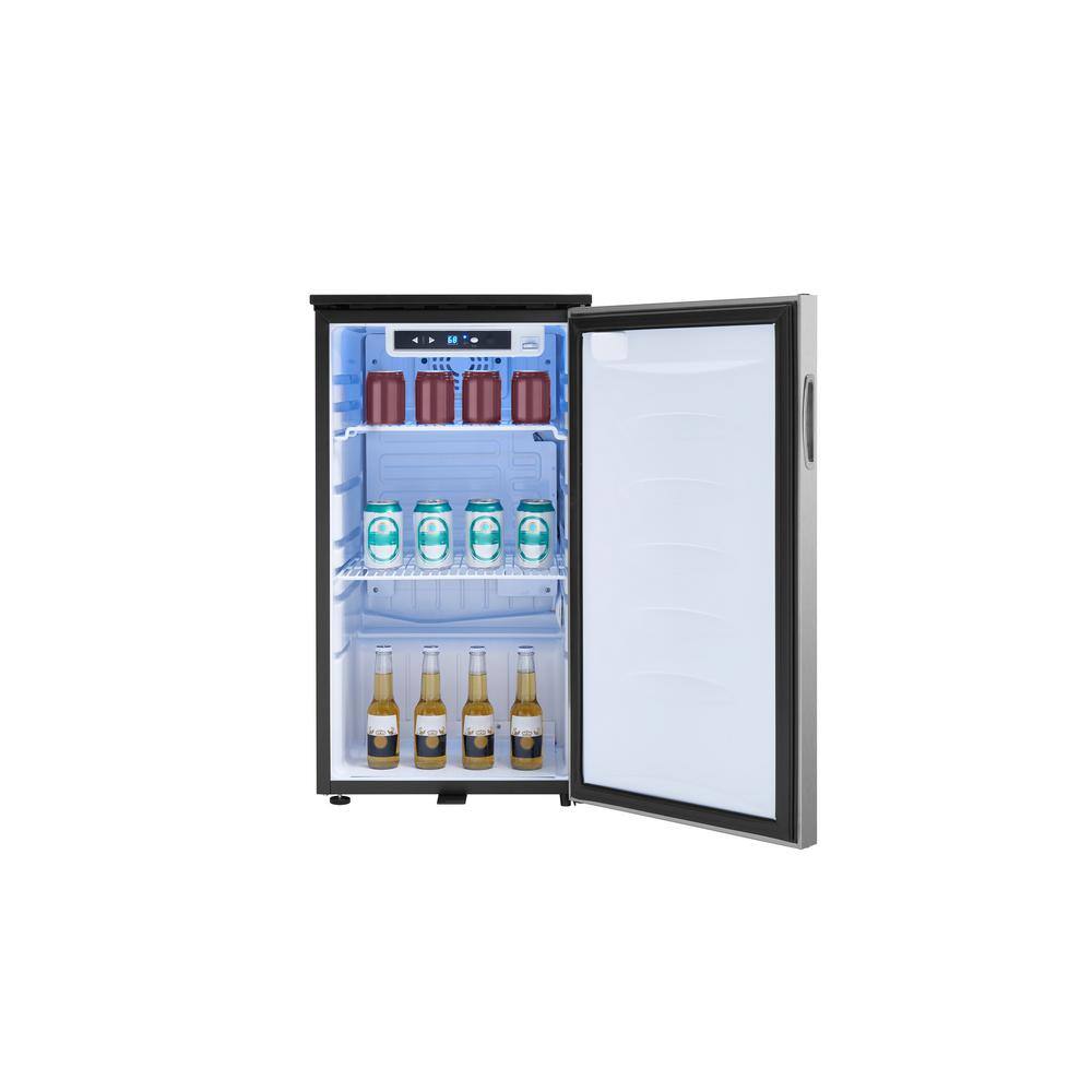 Vissani Single Tap 18 in. 16 Barrel Beer Keg Dispenser with Electronic Control in Stainless Steel VXK320BSSE