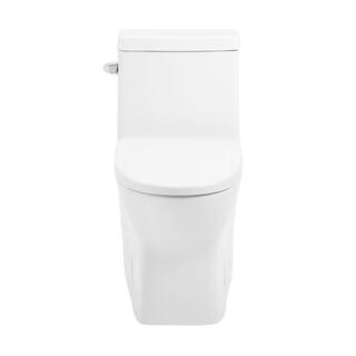 Swiss Madison Sublime II 1-Piece 1.28 GPF Single Flush Round Toilet in Glossy White Seat Included SM-1T260