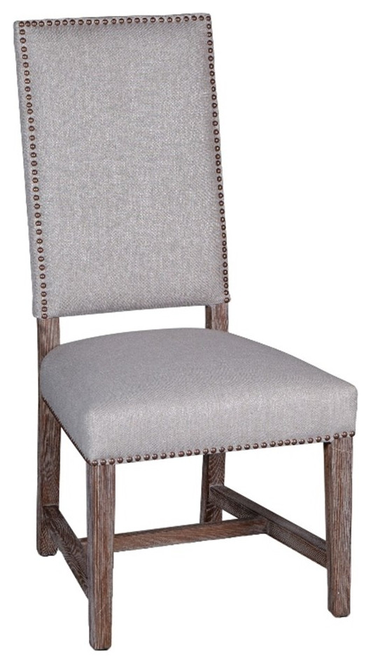 World Interiors Dani 18.5 quotFabric High Back Dining Chairs in Beige (Set of 2)   Transitional   Dining Chairs   by Homesquare  Houzz