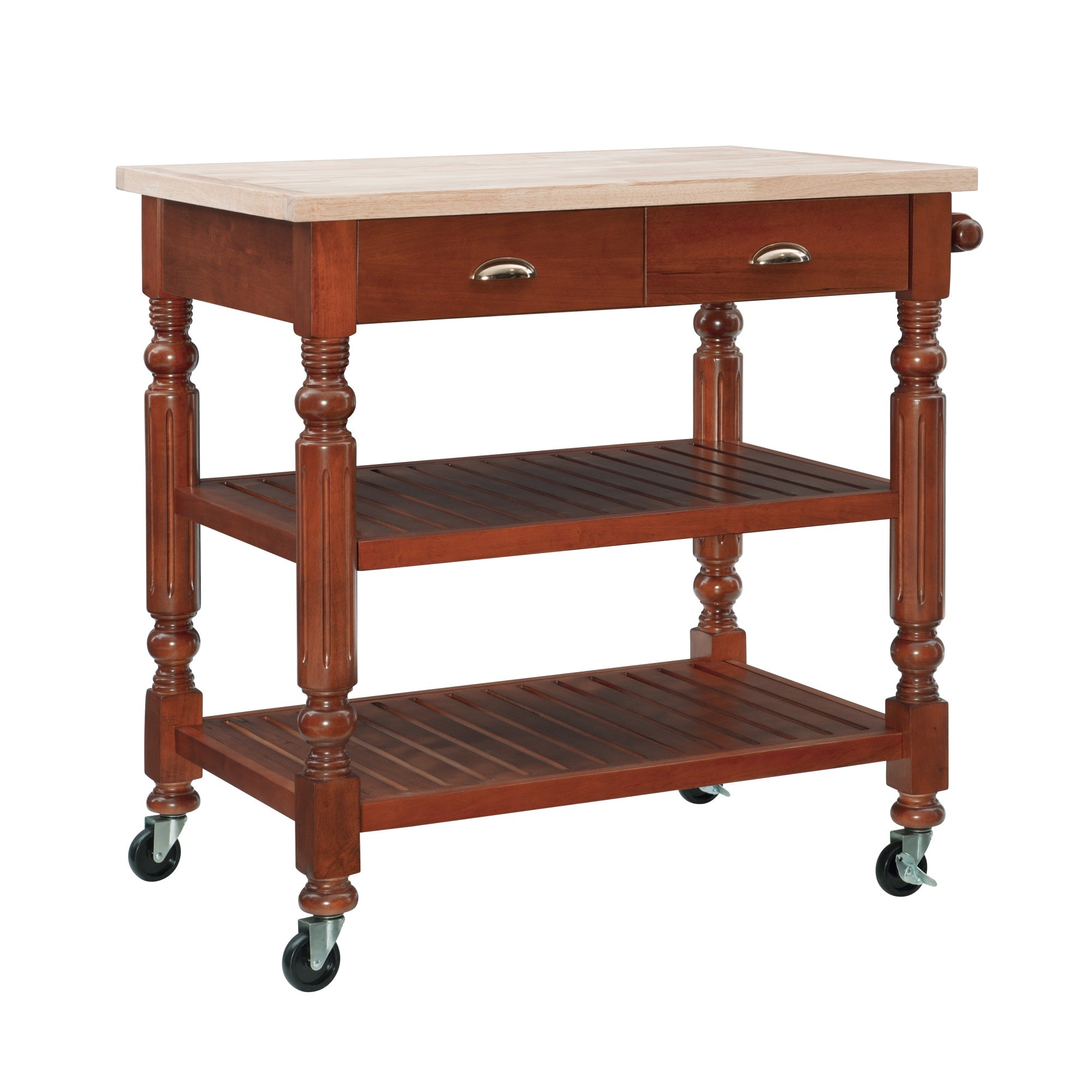 Barker Kitchen Cart Dark Cherry