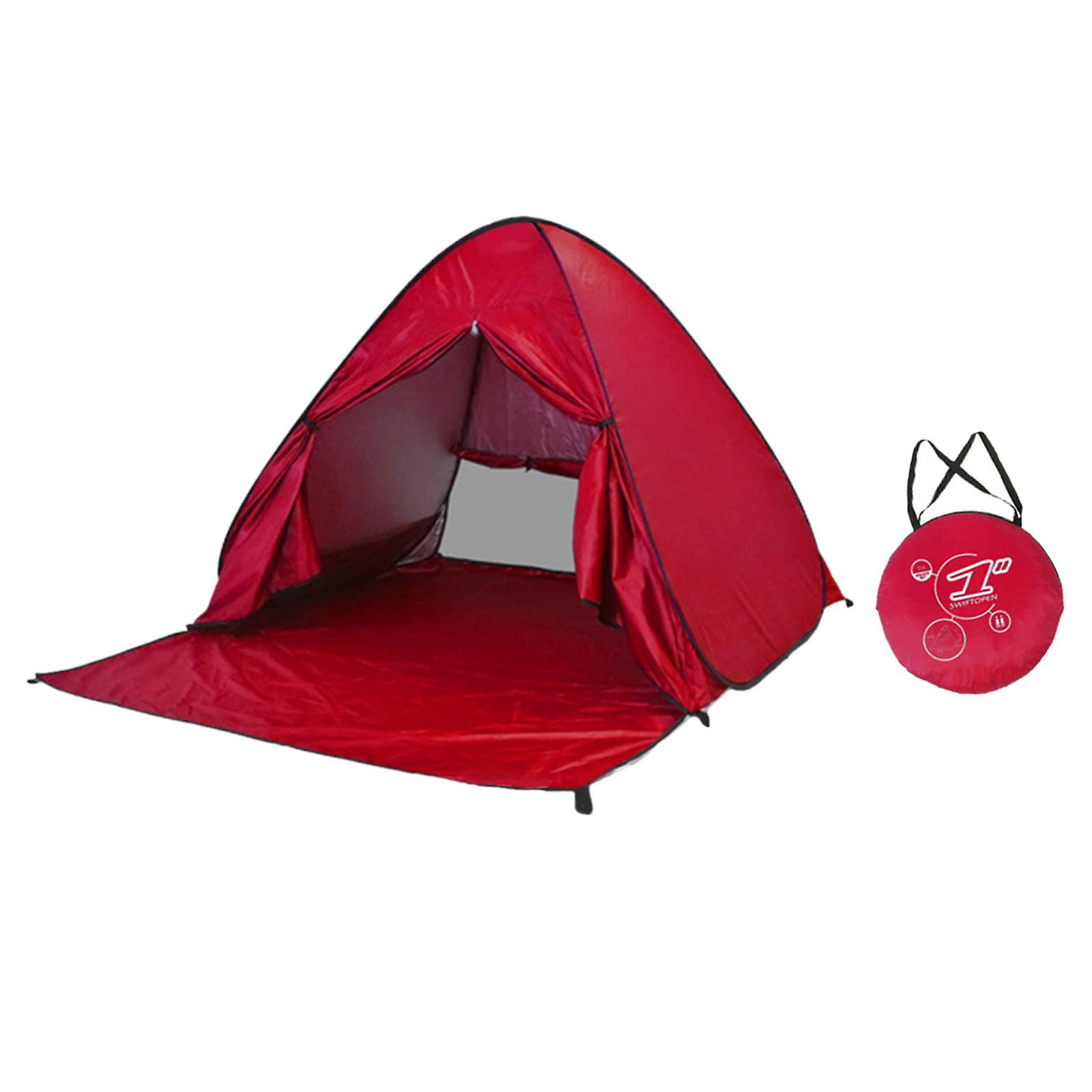 Beach Tent Automatic Beach Tent Pop Up Tent For Beach Mountaineering Fishing Red