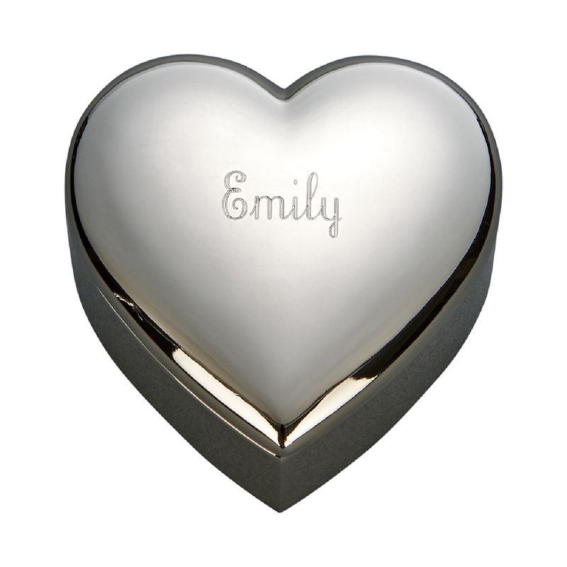 2.5 Gray and Silver Unique Heart-Shaped Jewelry Box