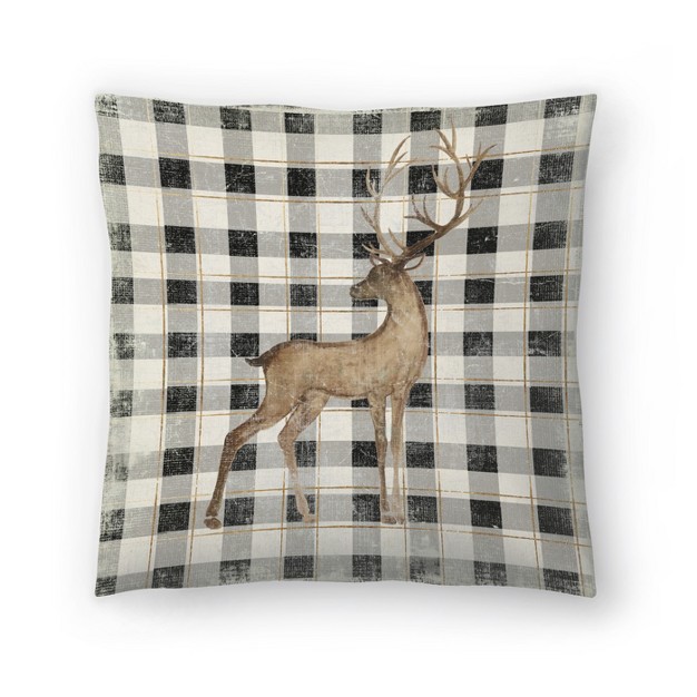 Santas Deer Iii By Pi Holiday Collection Minimalist Throw Pillow