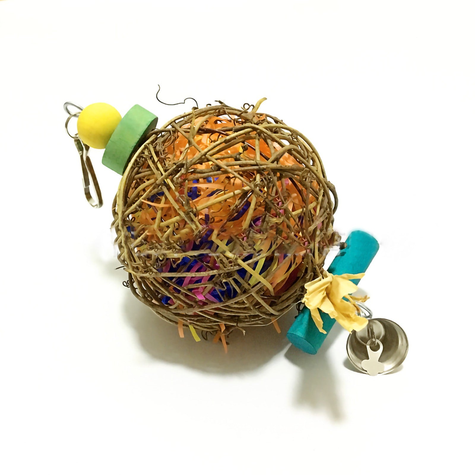 TOYFUNNY Natural rattan balls provide play ladders and climbing ladders for parrots