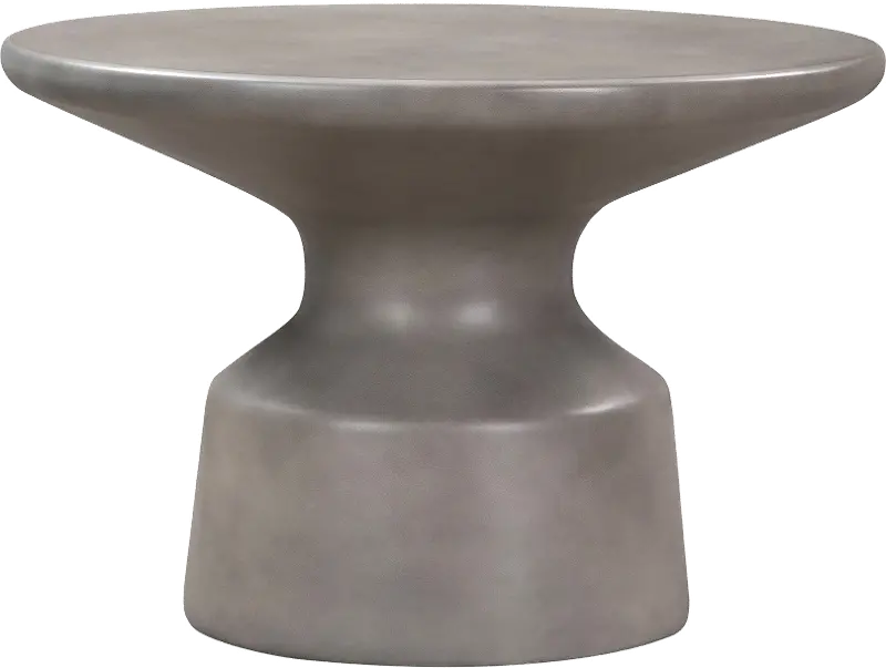 Sephie Round Gray Concrete Pedestal Coffee Table