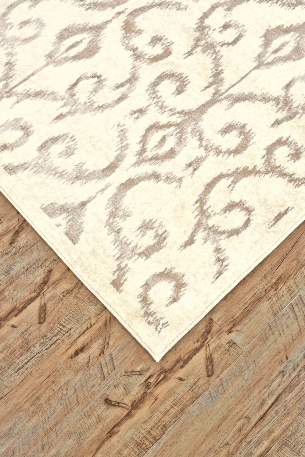 Nahele Cream and Gray Rug by BD Fine