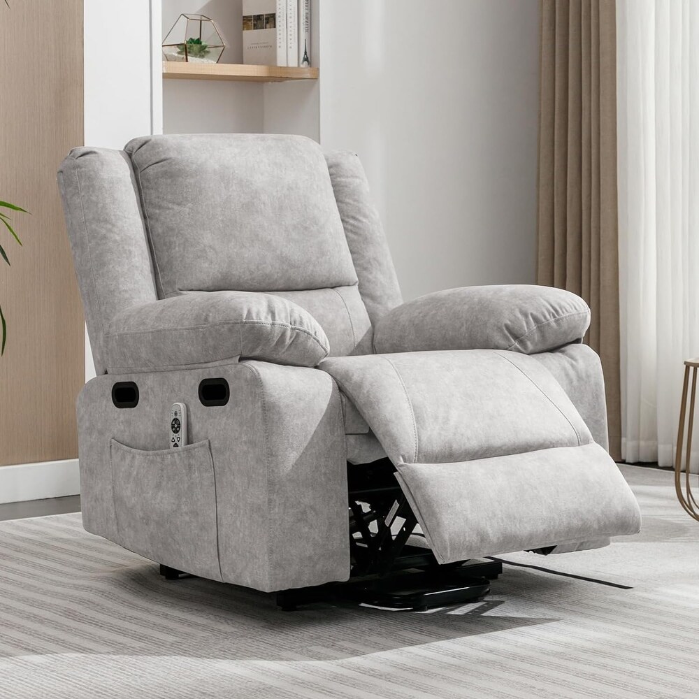 Mixoy Massage Recliner Chair with Heating  Adjustable Functional Chair with USB Port  Foldable Upholstered Sofa