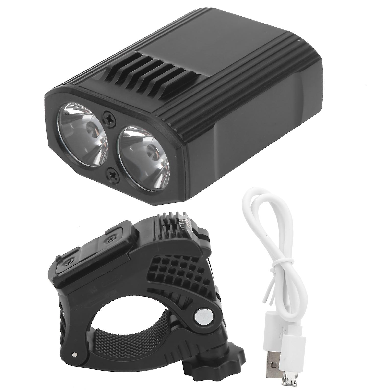 Bicycle Front Led Lamp Usb Rechargeable Ipx6 Waterproof 360 Rotate Base Bike Headlight