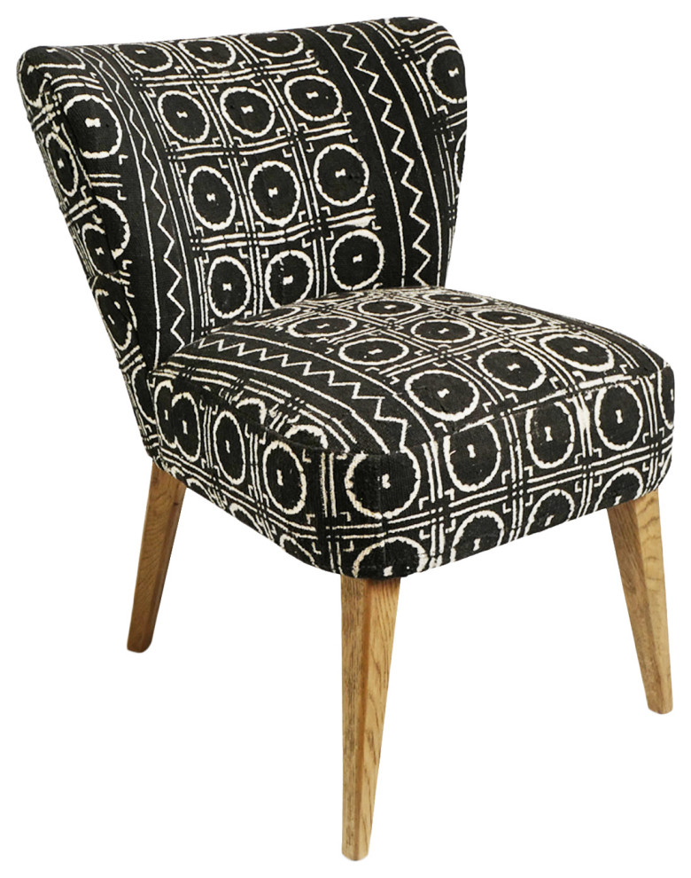 Black and White Mudcloth Chair   Contemporary   Armchairs And Accent Chairs   by Design Mix Furniture  Houzz