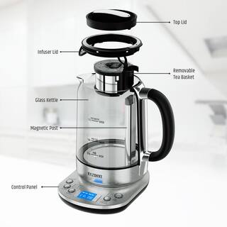 Razorri Electric Tea Maker 1.7L with Automatic Infuser for Tea Brewing Stainless Steel PTK17A