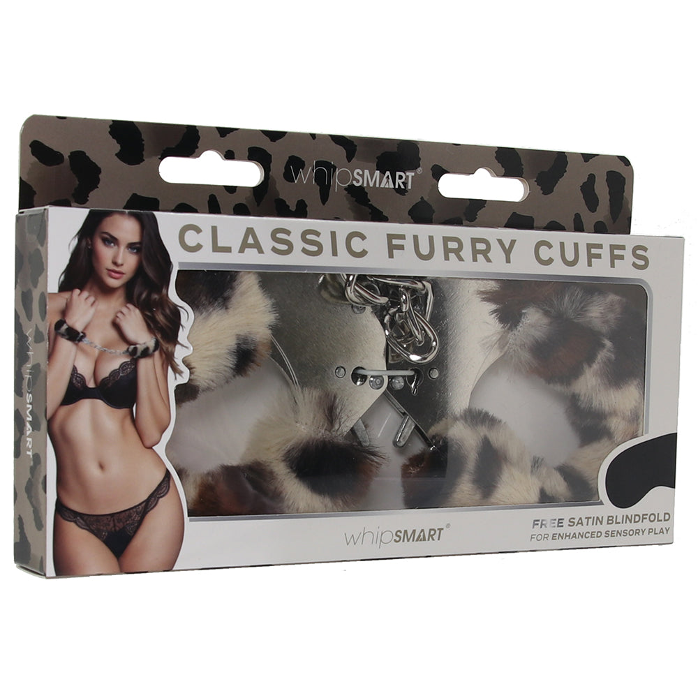 WhipSmart Classic Furry Cuffs in Leopard