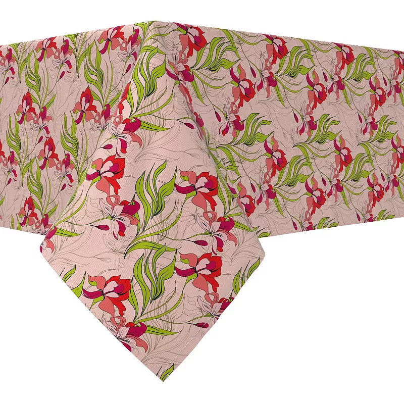 Rectangular Tablecloth， 100% Cotton， 60x104， Floral 141