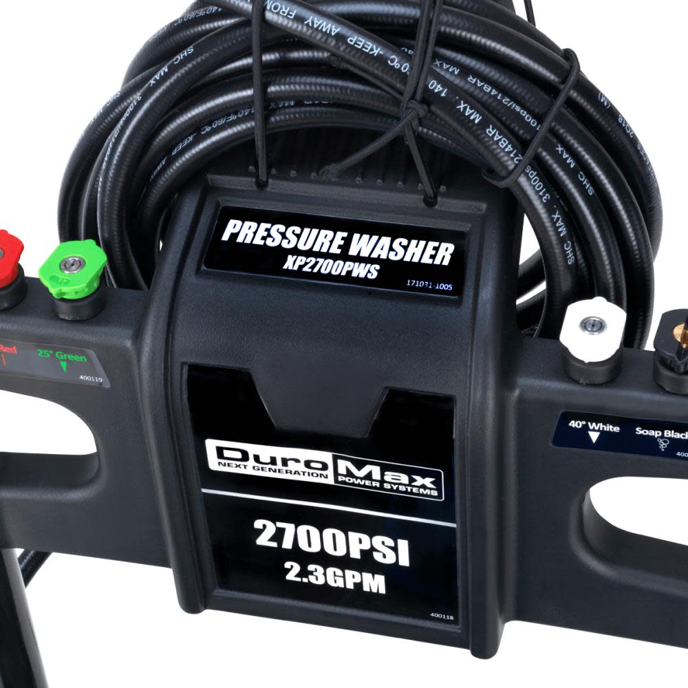 DuroMax Pressure Washer Gas 180cc 2.3gpm 2700psi ;