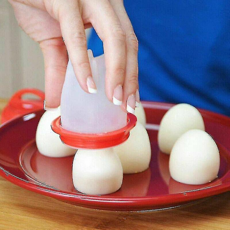 6pcs Without Silicone Cups Egg Hard Boiled Steamer Shell Poacher Boiler Cooker