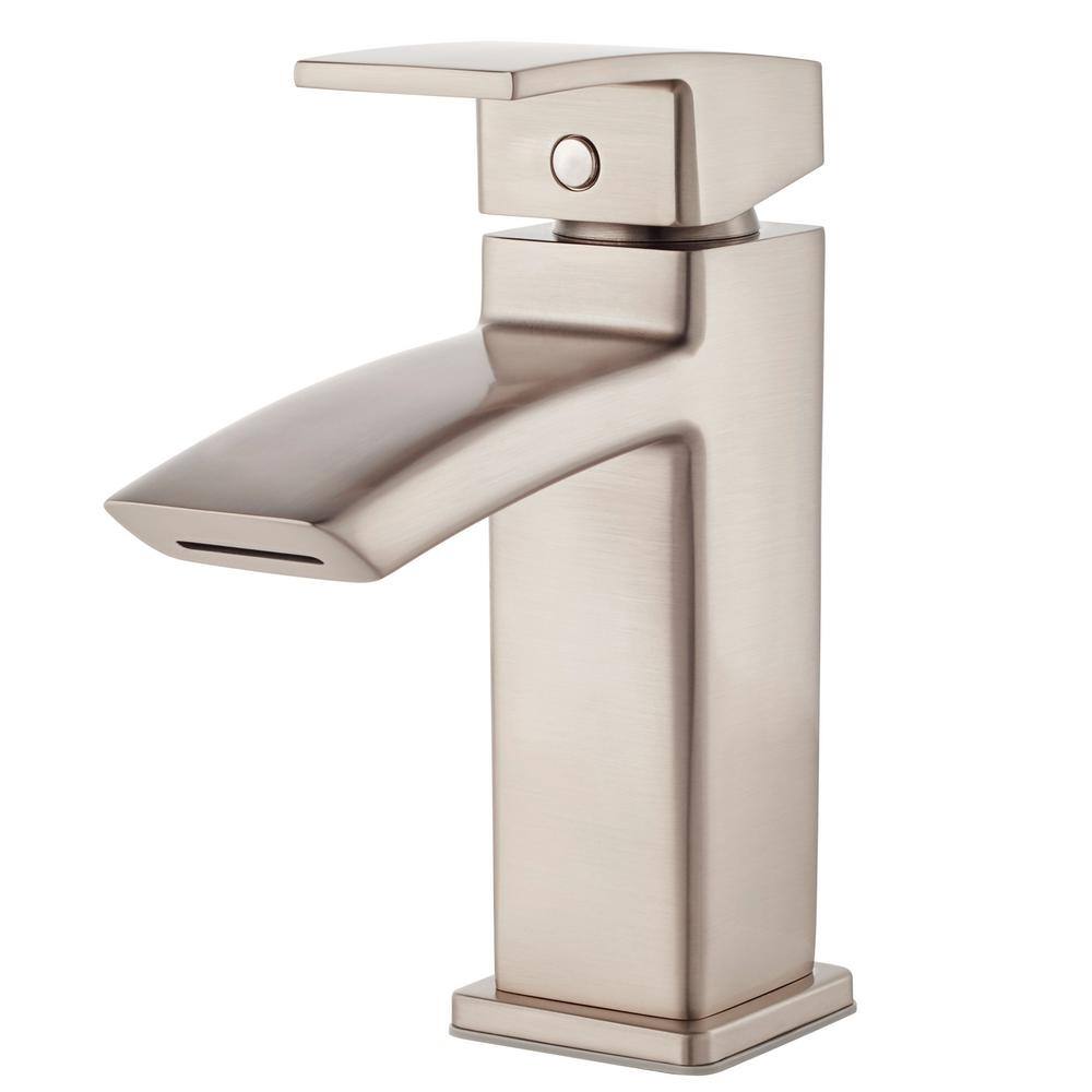 Pfister Kenzo Single Hole Single-Handle Bathroom Faucet in Brushed Nickel LG42-DF1K