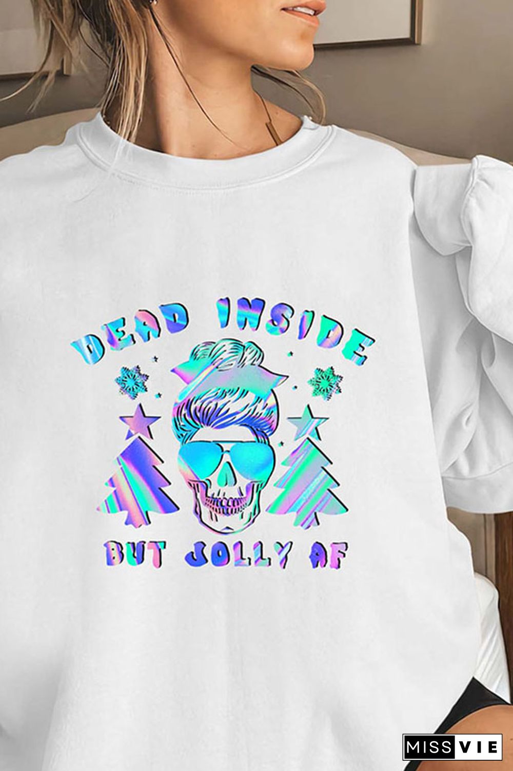 DEAD INSIDE BUT JOLLY AF Crewneck Sweatshirt Wholesale