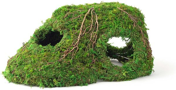 Galapagos Sapa Corner Hideout Reptile Terrarium Accessory， Fresh Green