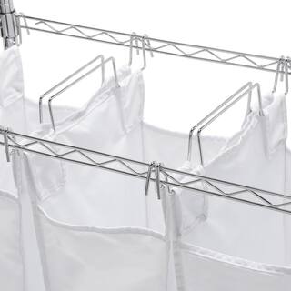 Honey-Can-Do 74 in. H Chrome Rolling Urban Laundry Center SRT-01154