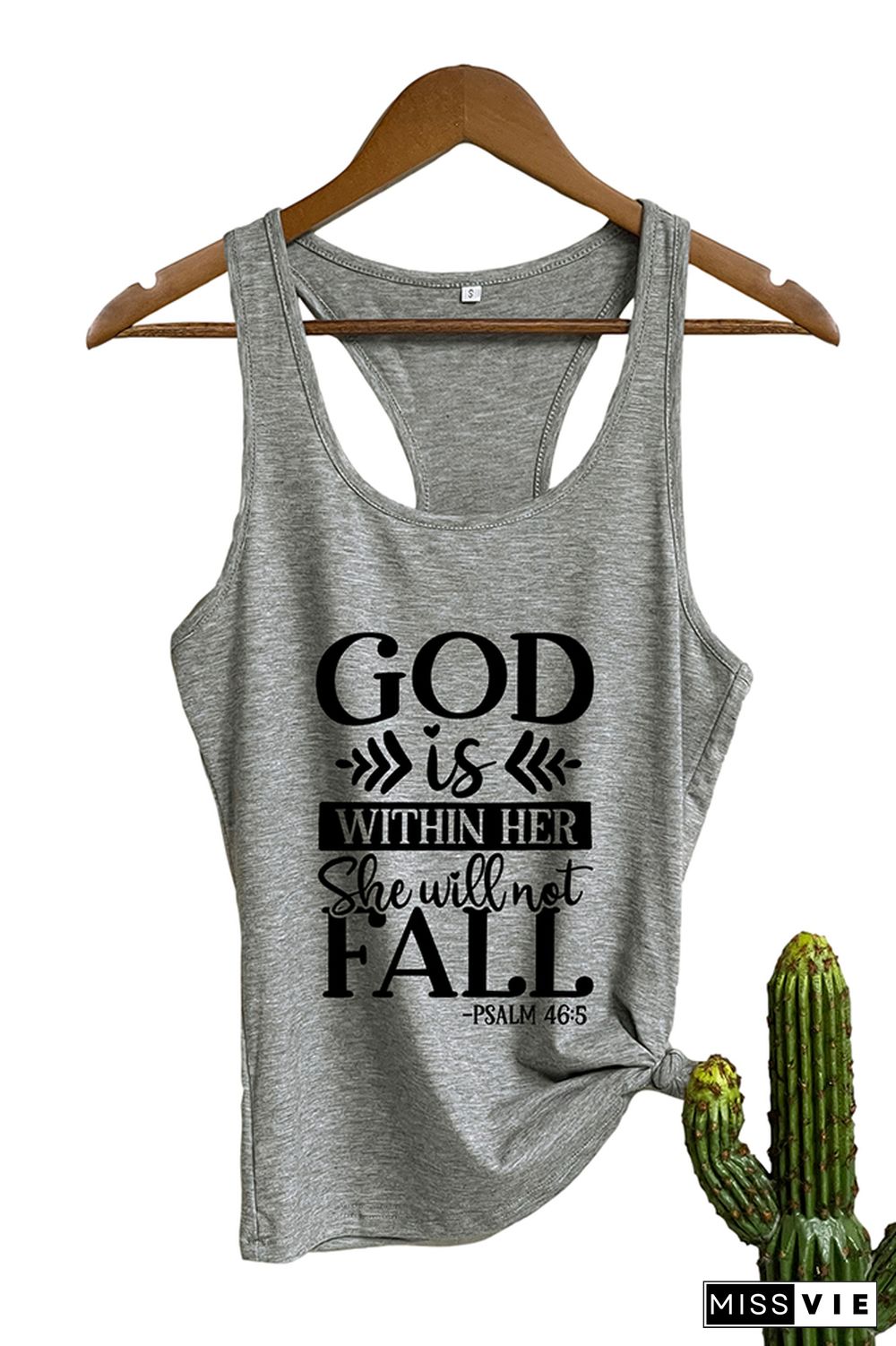 God is within her she will not fall Sleeveless Tank Top Wholesale