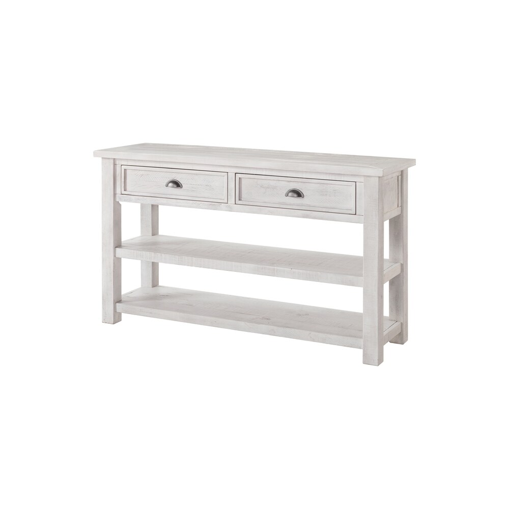 The Gray Barn Downington Solid Wood 2 drawer Sofa Console Table