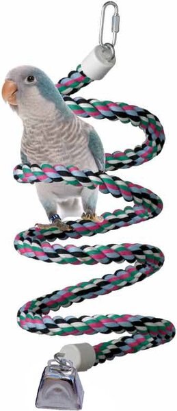 Super Bird Creations Rope Bungee Bird Perch， Color Varies， Medium