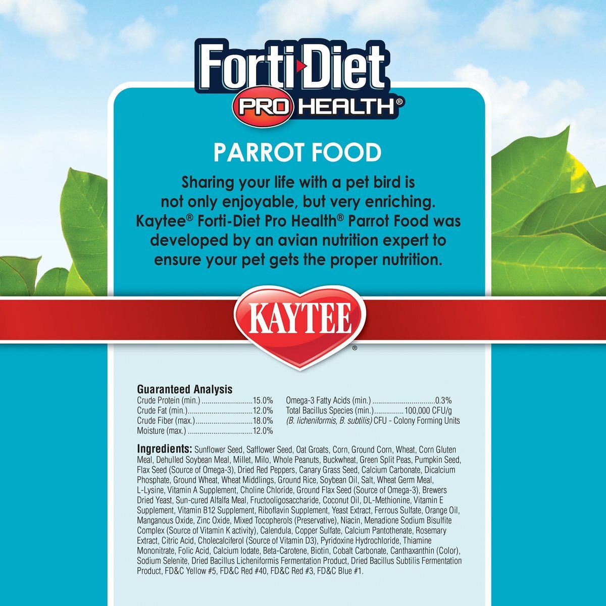 Kaytee Forti-Diet Pro Health Parrot Food