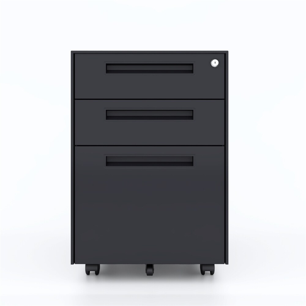 3 Drawer Metal Mobile Vertical Locking File Cabinet with Lock