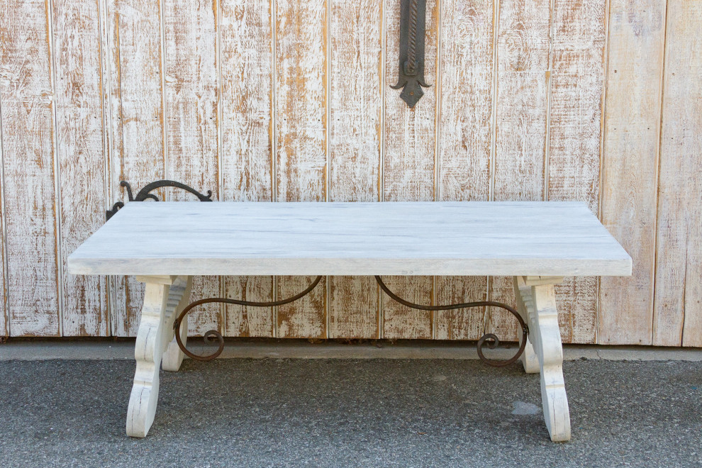 Bleached White Spanish Tavernera Coffee Table   French Country   Coffee Tables   by De cor  Houzz