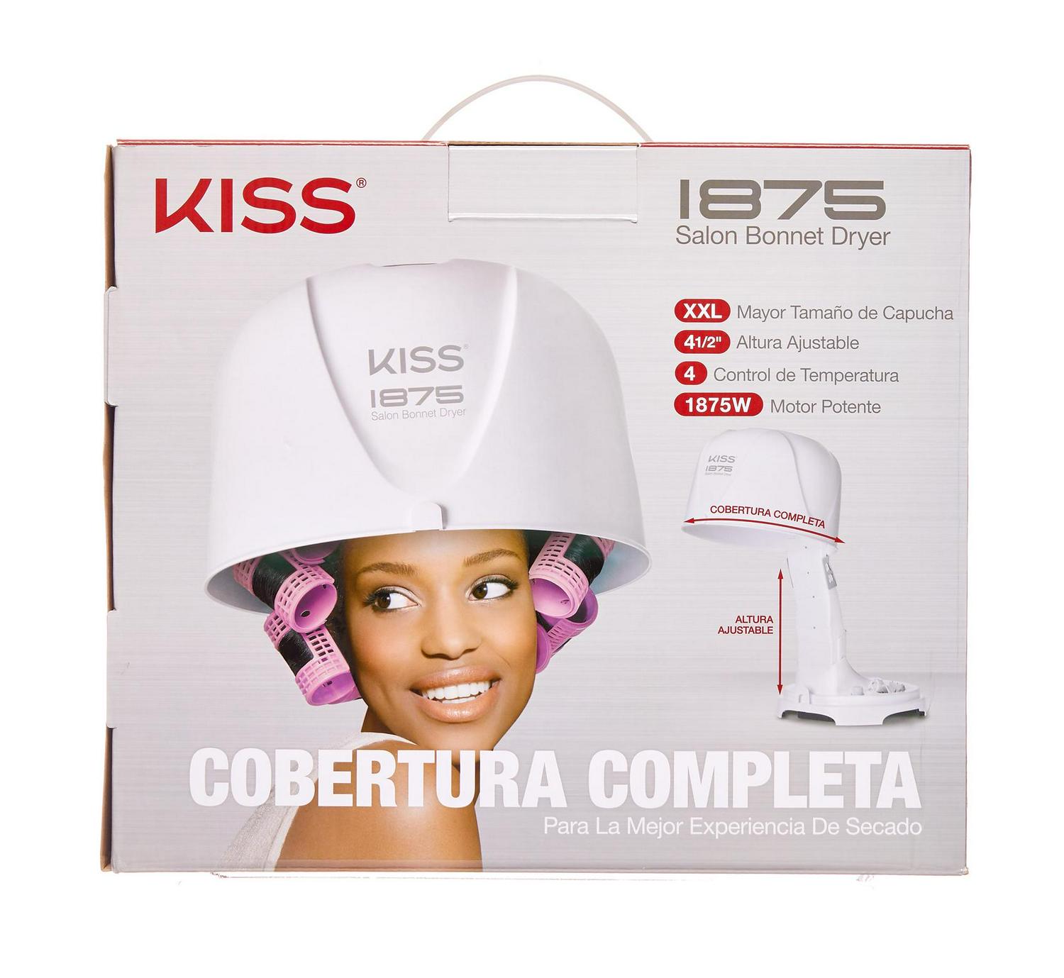 KISS Salon Professional Bonnet Ceramic Portable Hair Dryer 1875 Watts White  Crowdfused