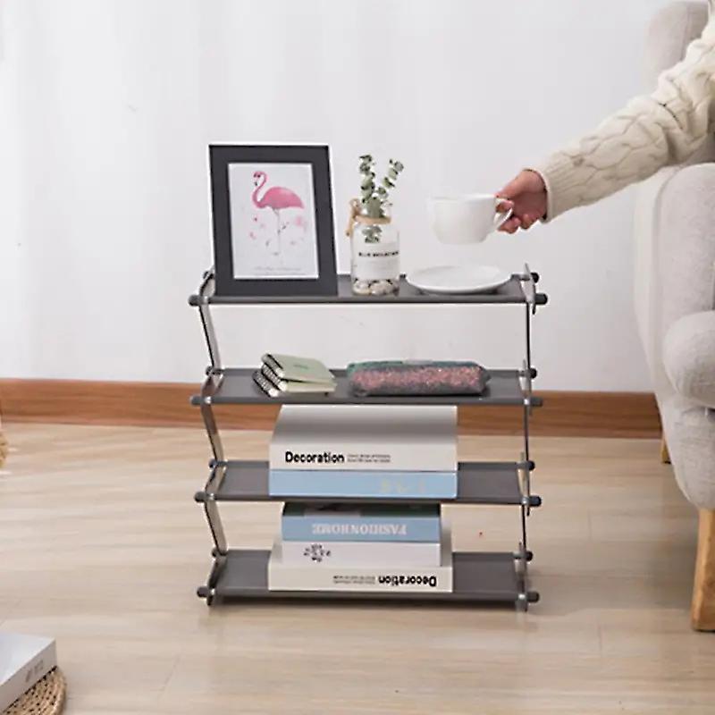 Stackablel Shoe Rack 4-Tier Shoe Organizer for Entryway Hallway and Closet Storage