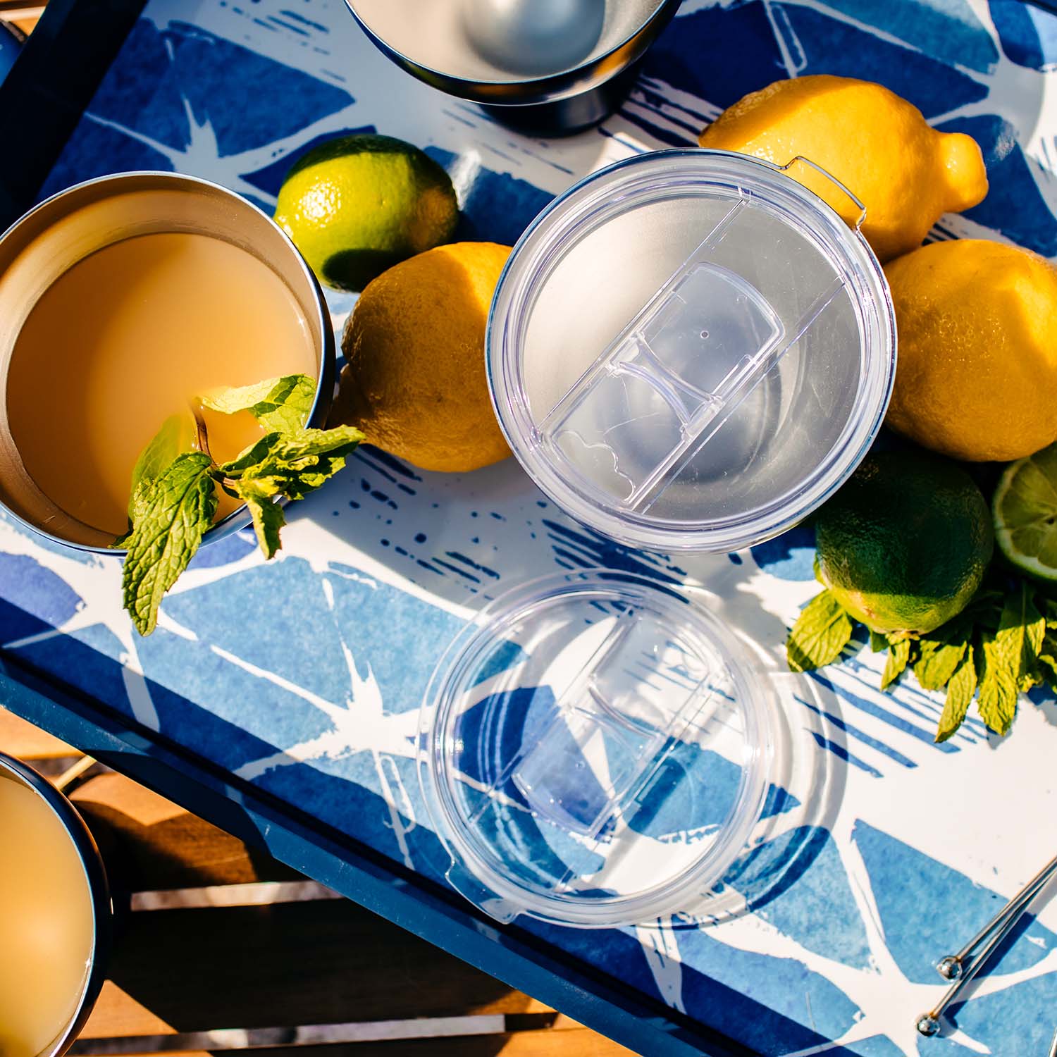 11 Oz Insulated Navy Cocktail Tumblers, Set Of 4