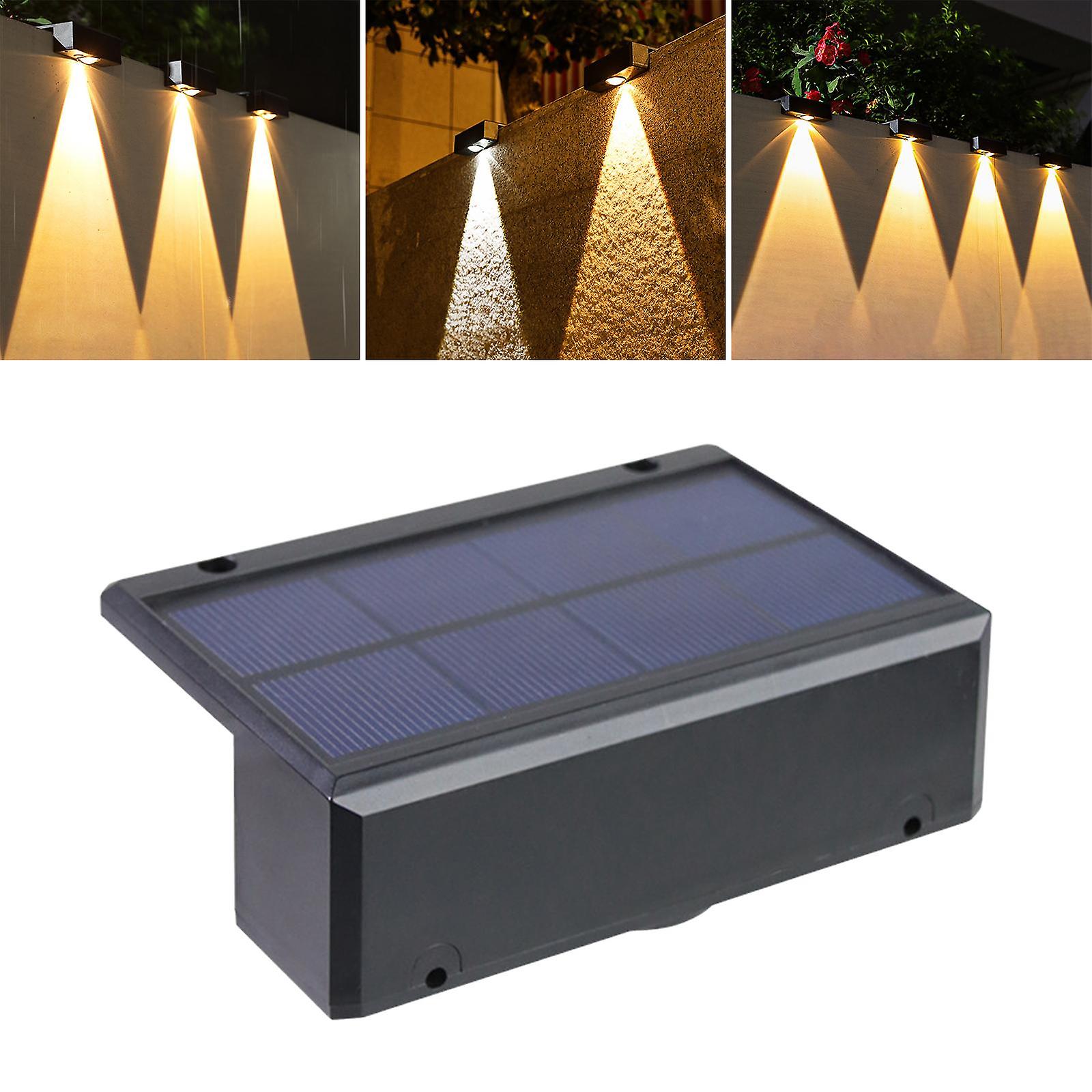 Solar Powered Fence Light Solar Deck Light For Pathway Step Porch Warm Light