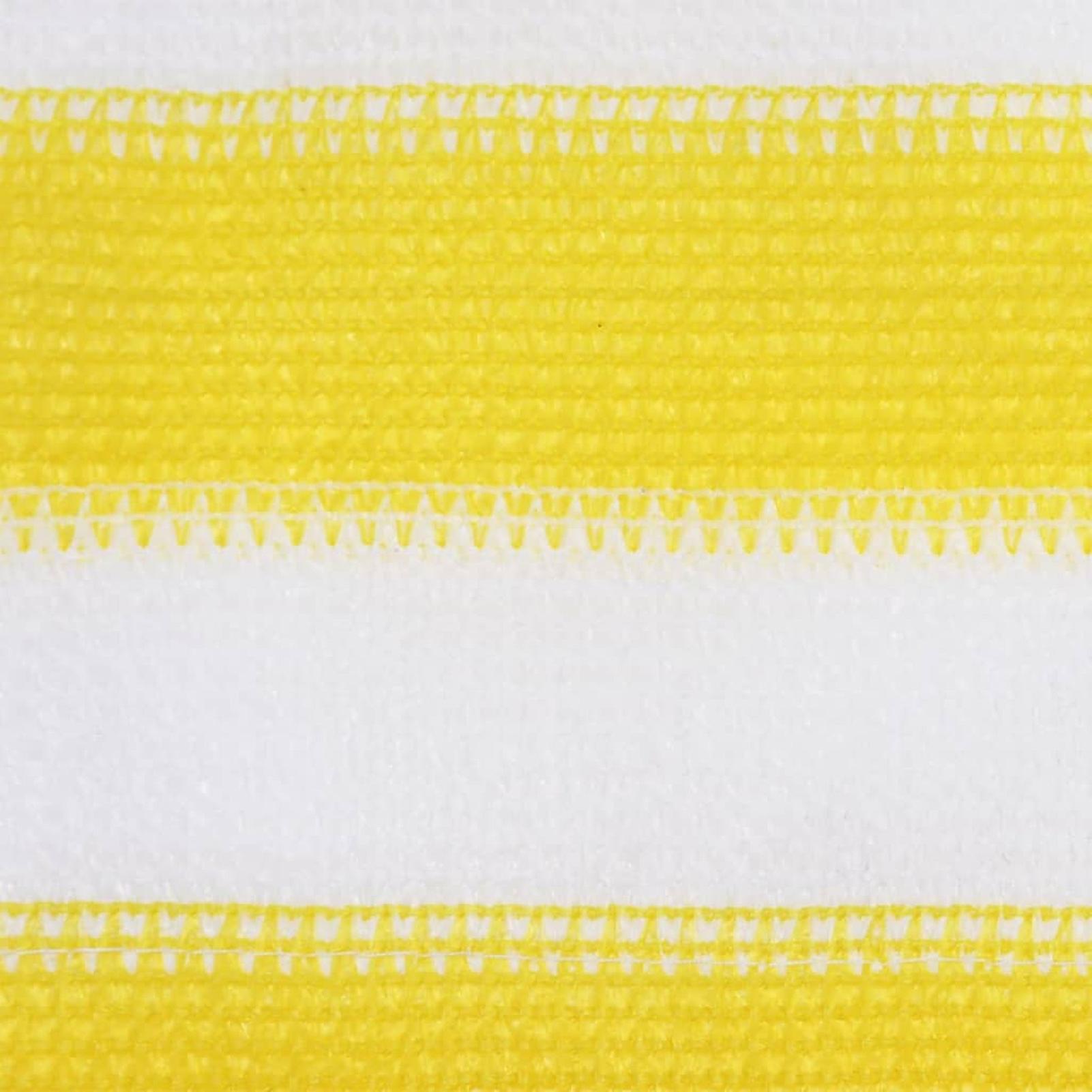 Balcony Screen Yellow And White 90x300 Cm Hdpe No.353910