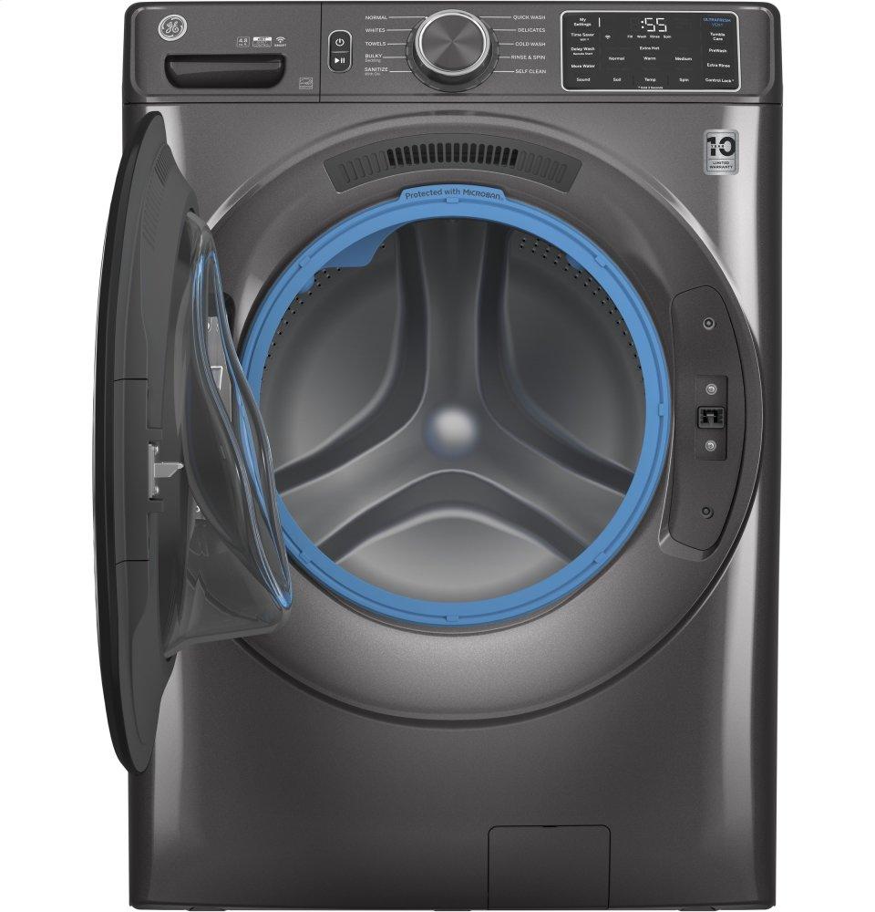 Ge Appliances GFW550SPNDG Ge® 4.8 Cu. Ft. Capacity Smart Front Load Energy Star® Washer With Ultrafresh Vent System With Odorblock™ And Sanitize W/Oxi